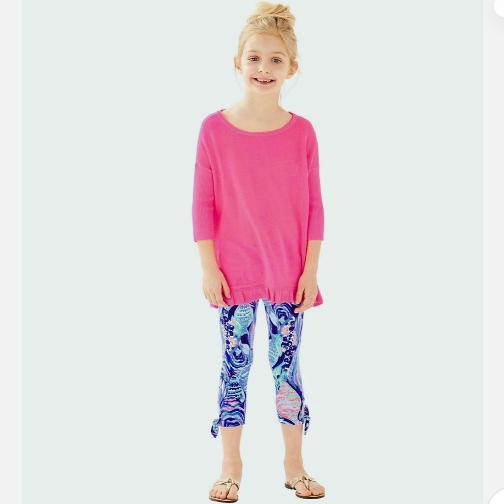 Lilly Pulitzer Girls Tierneigh sweater in pink sunset size XL (12-14) NWT